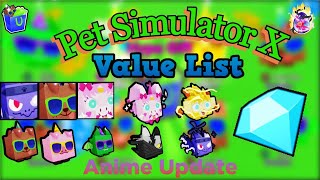 Party Dog Value in Pet Simulator X  Roblox Pet Simulator X Anime Update  Value list 