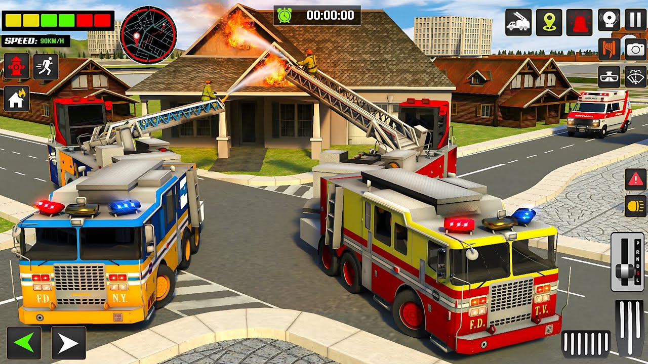 Fire Truck Simulator 2025 - Emargency Fire Truck Simulator 3D - Android Gameplay