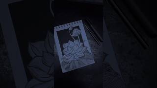 Drawing a Lotus with Negative Space & Line Art | Satisfying Ink Art #drawing #diy #art #lotus