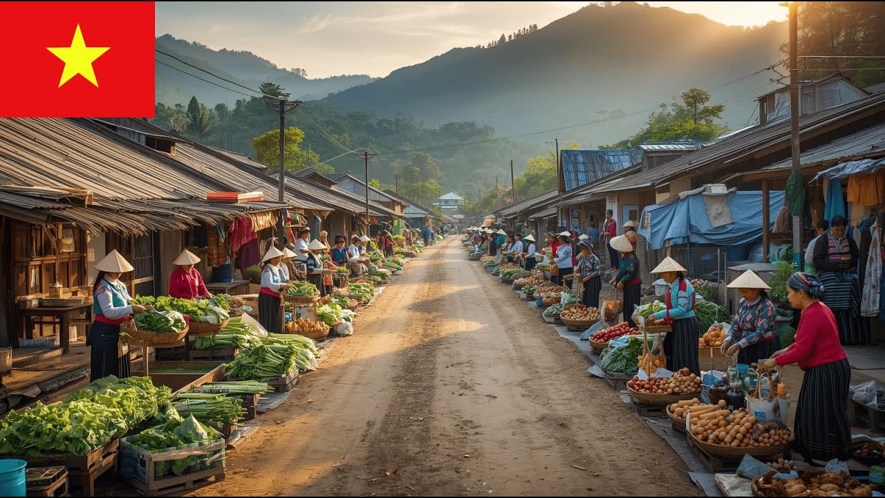 Приключения на деревенском рынке во Вьетнаме | Ярмарка Хунг Лой в Туен Куанге