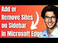 How to Add or Remove Sites on Sidebar in Microsoft Edge