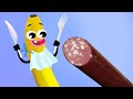 Animated Banana and chocolate sausage   Doodles 69