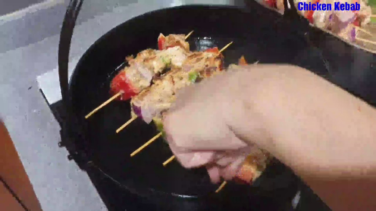 Easy Homemade Chicken Kebab & Hummus - YouTube