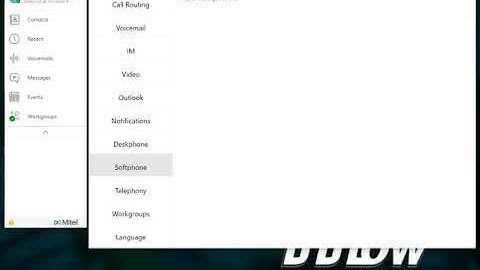 Softphone Settings | Mitel MiVoice Connect Client