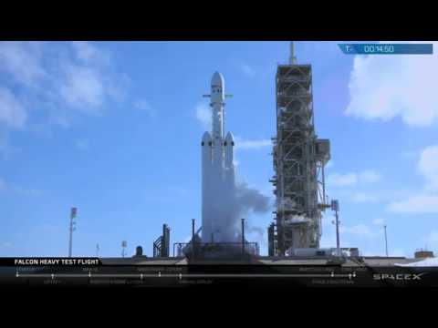 Запуск Falcon Heavy!! - Илон Маск (SpaceX) 2018 + посадка двух ступеней!