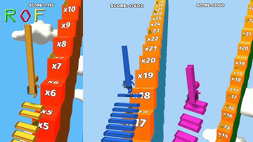 Stair Run Gameplay Walkthrough | New Gameplay 3D Funny Android + iOS Part 1 Level 8-27 | ROF