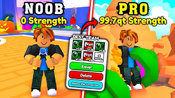I Went From NOOB To PRO With My BEST TEAM In Arm Wrestling Simulator Roblox!