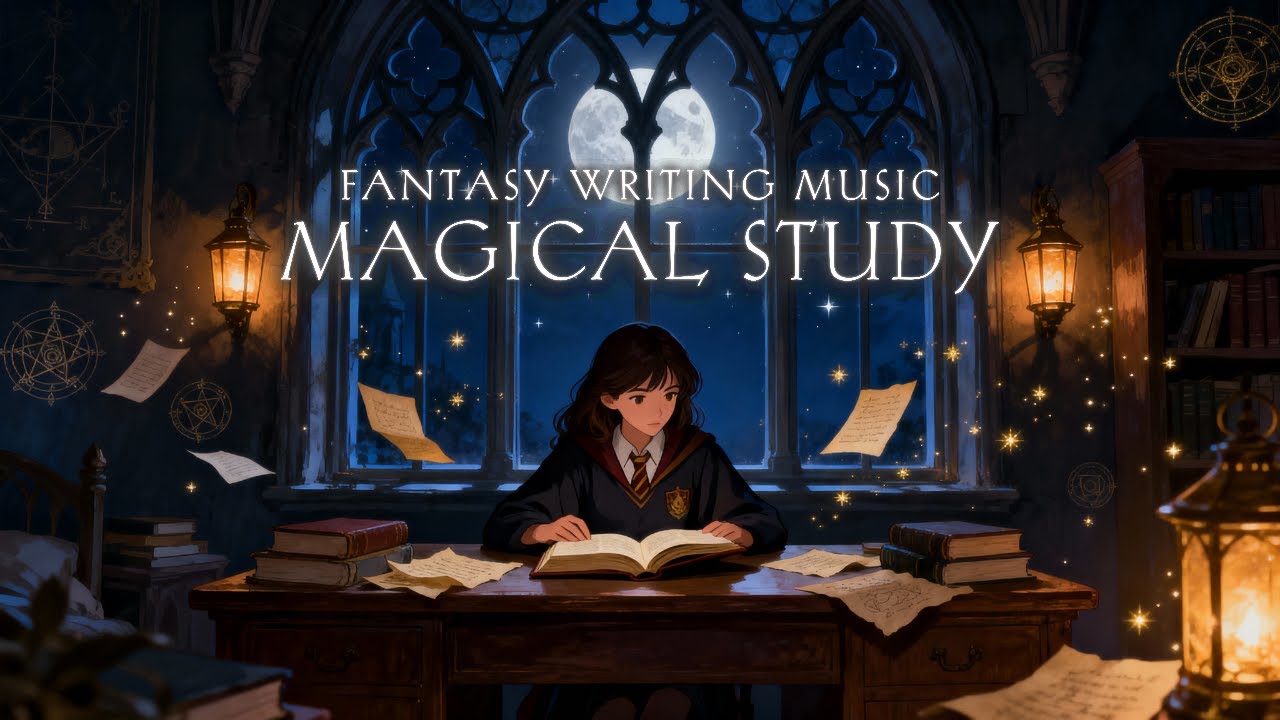 Fantasy Music for Reading | Midnight Study at the Moonlit Desk 🌙