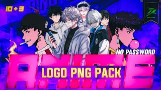 TOP 13 BEST 🔥ANIME PNG LOGO PACK / NO PASSWORD 🔑 /PACK BY @RIDMIK907