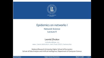 Lecture9. Epidemics on networks I
