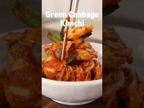 The Easiest SMALL BATCH Kimchi Ever 🔥 Green Cabbage Kimchi