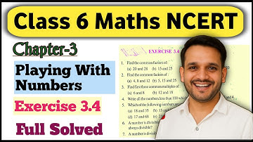Class 6 Maths NCERT Chapter 3 Playing with numbers Exercise 3.4 Full Solved | #class6 #exercise3.4