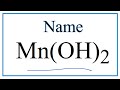 Hydroxide Ion and Manganese Compounds