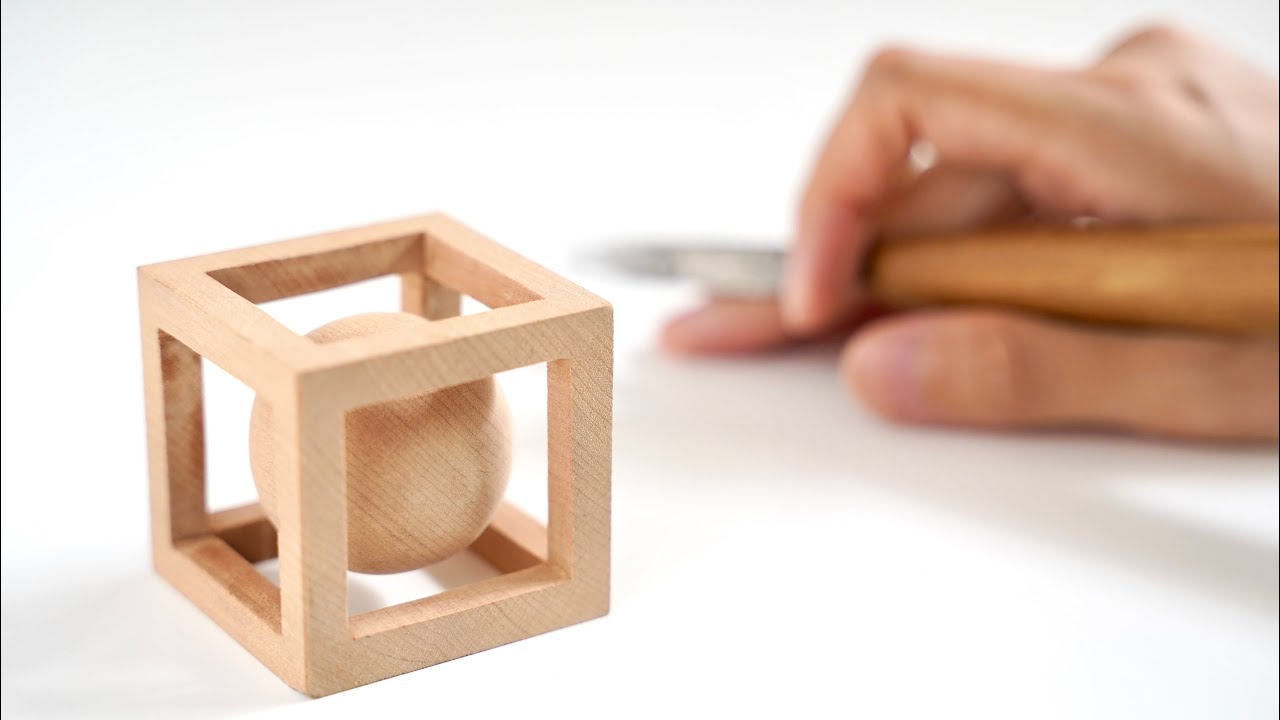 Wood Trick【DIY】-Ball that can't be taken out- 取れない球 - YouTube