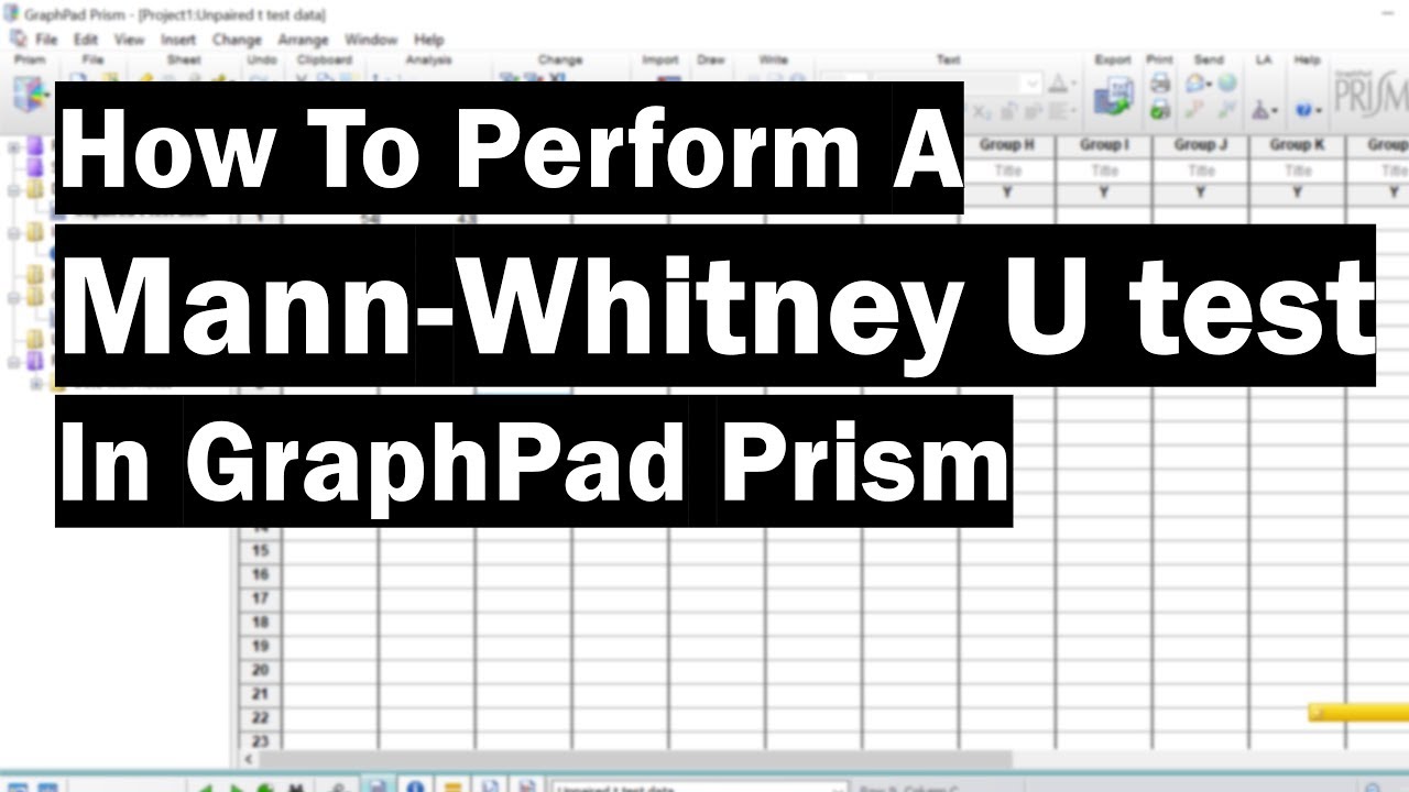 How To Perform A Mann Whitney U Test In Graphpad Prism Youtube How To Perform A Mann Whitney U Test In Graphpad Prism Youtube