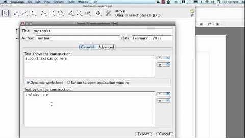 Putting GeoGebra in a web page