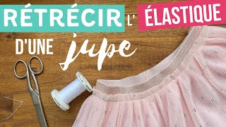 TUTO : rétrécir l&#39;élastique d&#39;une jupe avec élastique apparent. Avec OU SANS machine à coudre.