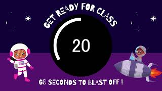 1 Minute Classroom Timer Blast Off Silent
