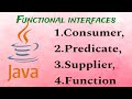 Java Predefine Functional Interfaces Consumer, Predicate, Supplier, Function #java #java8 #stream