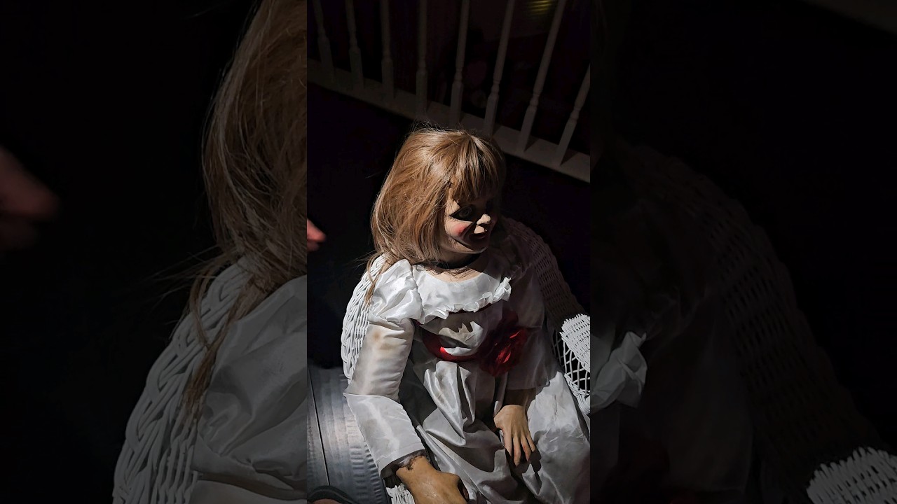 Trying to scare my mom w/ Annabelle. #horrorstories #theconjuring #horrorshorts
