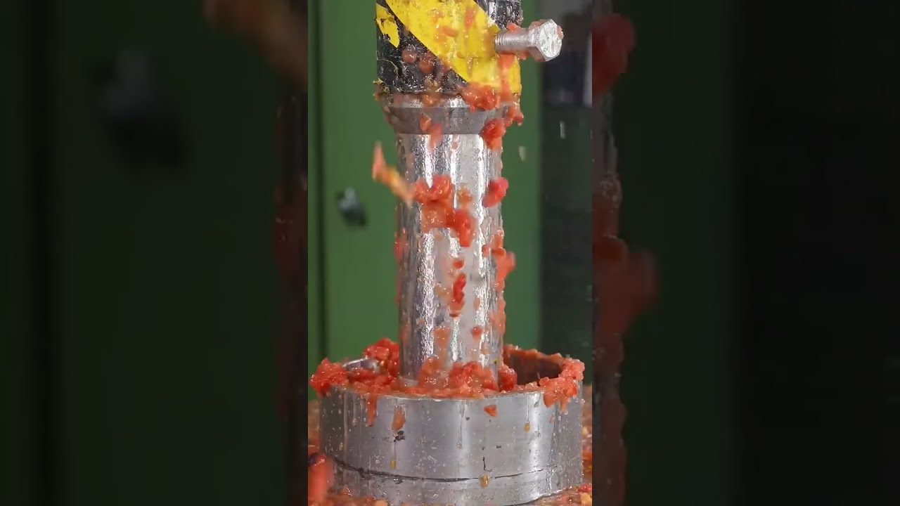 Tomatoes Vs 150 Ton Hydraulic Press Hydraulicpress Crushing Satisfying Viral