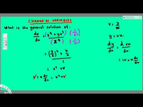 Change of Variables: