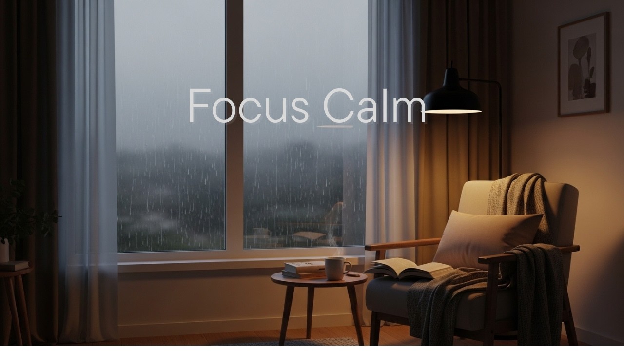 Focus Calm — Rainy Night Lo-Fi for Deep Focus & Work