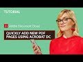 Quickly add new PDF pages using Acrobat DC | Adobe Document Cloud