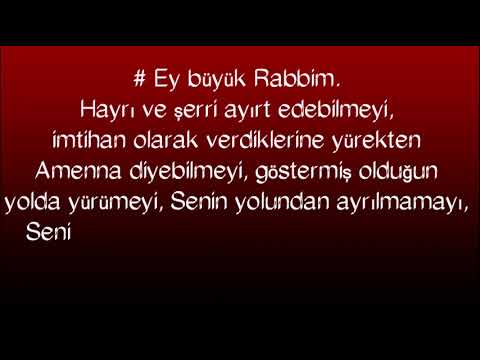 Ey büyük Rabbim