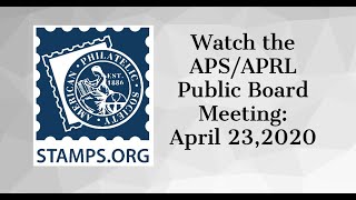 APS/APRL Public Board Meeting April 23, 2020