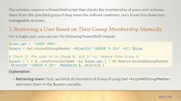 Unlocking Azure AD Management: Removing Users from Group A if They Belong to Group B with PowerShell
