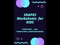 Daily Practice Shapes Worksheets for Kindergarten ,LKG ,UKG | Shapes Worksheets for 3 -5 years old
