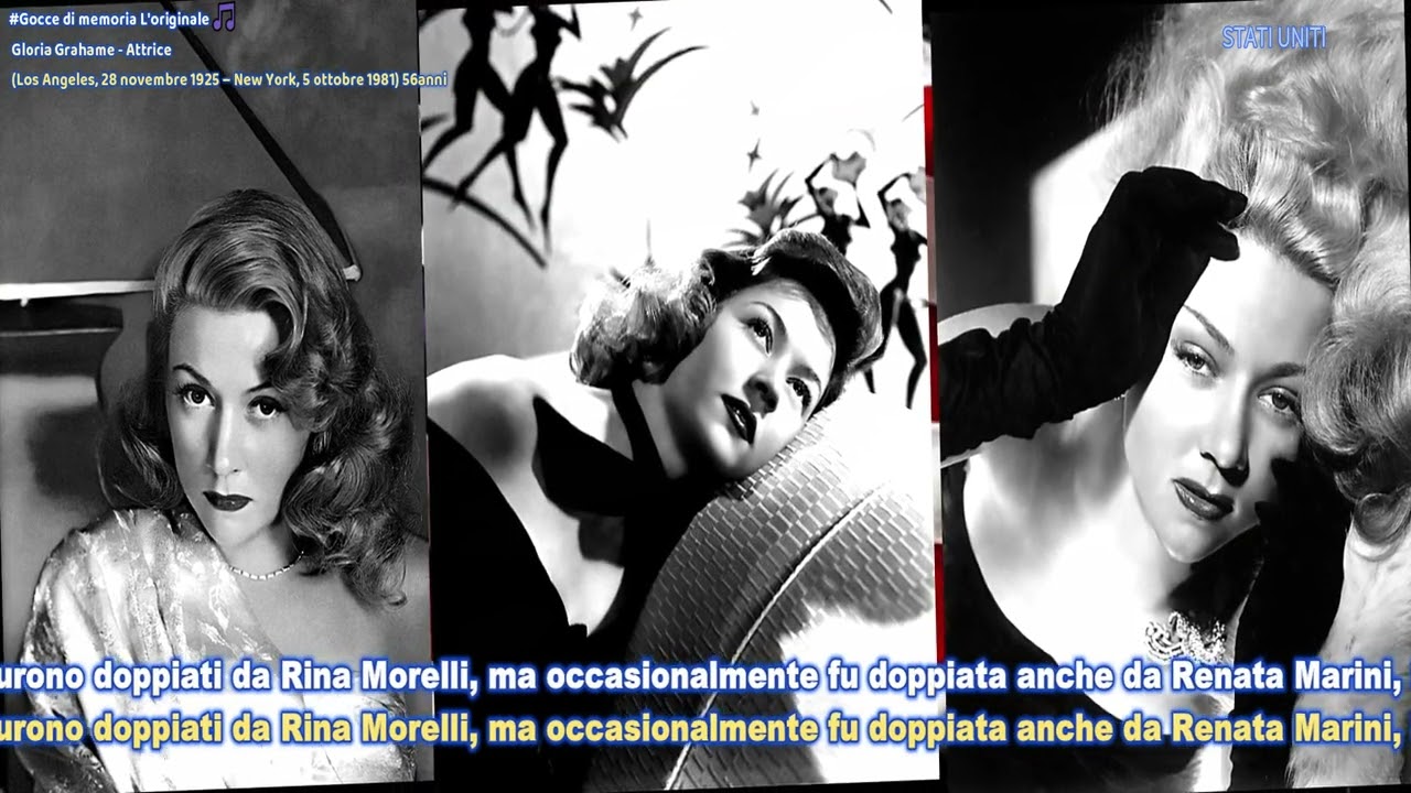 Gloria Grahame - Attrice  (Los Angeles, 28 novembre 1925 – New York, 5 ottobre 1981) 56anni
