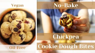 Healthy Vegan Chickpea Cookie Dough Bites | Whole Food Plant Based Snack or Dessert