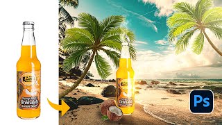 product manipulation -Tutorial in photoshop | Drink soda ✔️