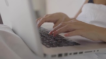 Female Hands Typing On Laptop Stock Video
