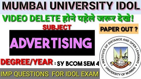 #PAPER_OUT? 15th  JULY ADVERTISING IMPORTANT questions     SY BCOM SEM 4
