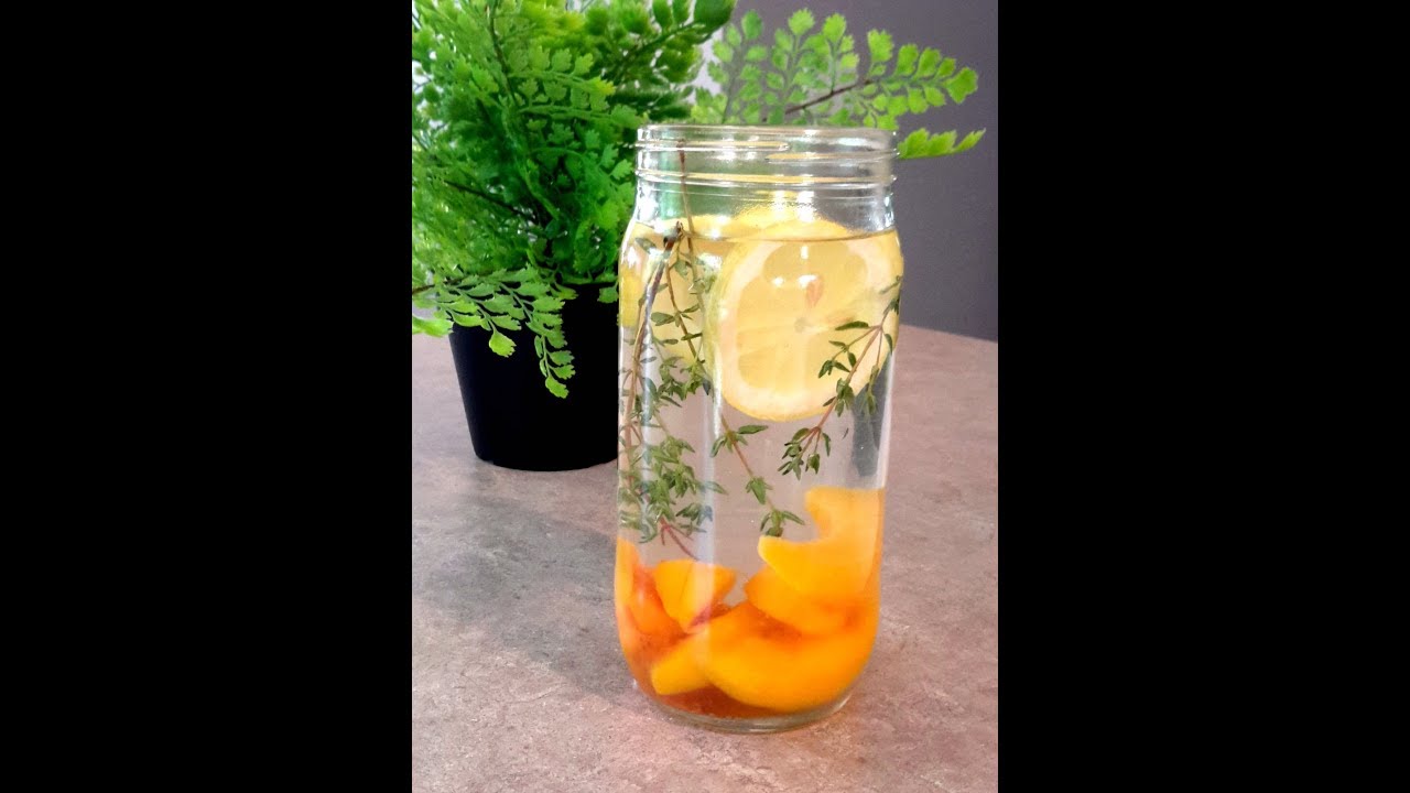 Peach Lemon & Thyme Infused Water