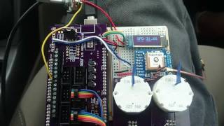 Analog and digital Arduino GPS speedometer