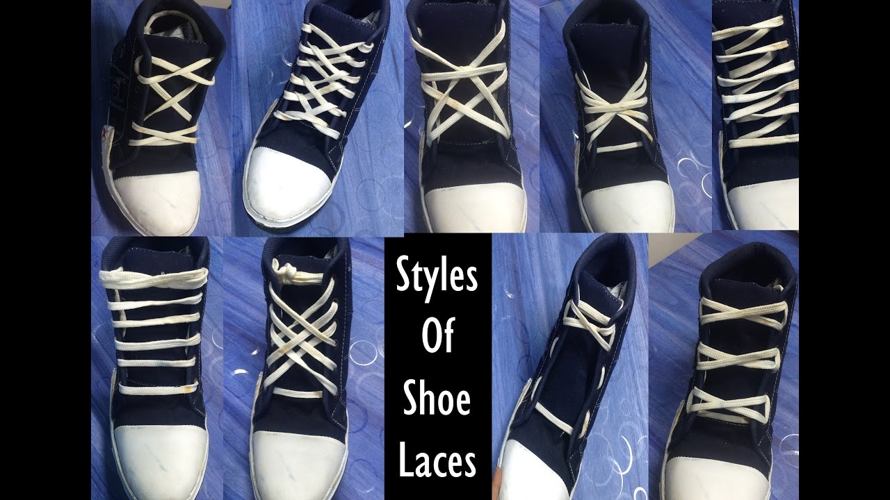 different shoe lacing