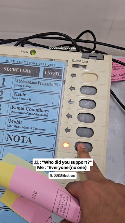 NOTA in DUSU Elections || #funny #dusu #elections #comedy #result #abvp #nsui