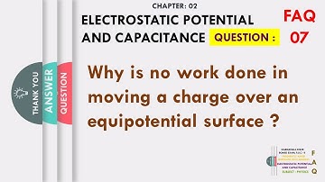 Why is no work done in moving a charge over an equipotential surface?