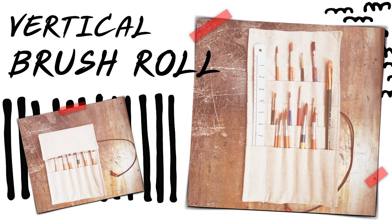 Paint Brush Holder 30 Slots Roll Up Canvas Paint Brush Bag Artist Draw Pen  Watercolor Oil Brushes Case, Paint Brush Bag