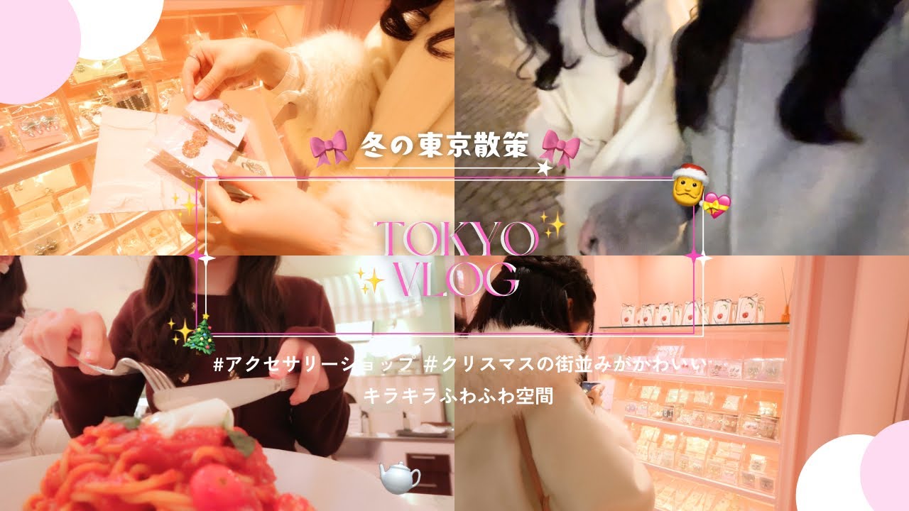 【vlog】女の子2人で巡る冬の東京散策🗼✨/キラキラふわふわ空間💭🎀