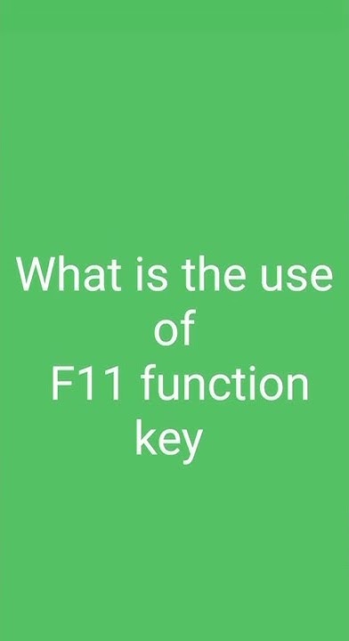 what is the use of F11 function key #computerandtlover #shortcutkeys # ...