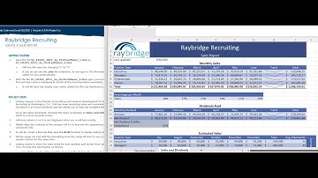Shelly Cashman Excel 365/2021 (Update: 2025) | Module 3: SAM Project 1a | Raybridge Recruiting