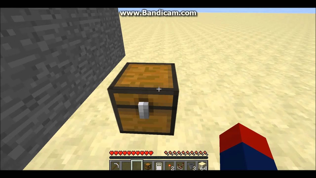 Minecraft Tutorial How To Open A Iron Door W A Chest Youtube