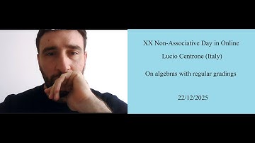 4. 22/12/2025 Lucio Centrone (University of Bari, Italy)