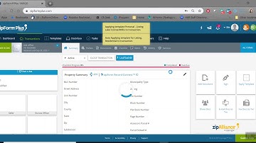 How to start a New Transaction in Zipform Plus