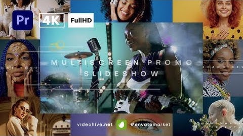 Premiere Pro Template: Multiscreen Promo Slideshow + Free Font